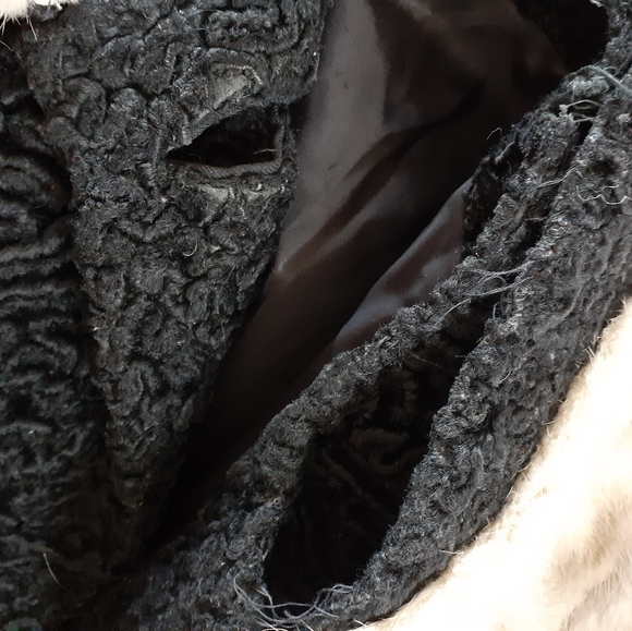 Vintage Black Persion Lamb with Mink 1960's - Picture 5 of 5